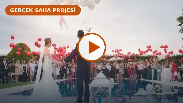 Düğün İçin Masa Sandalye Kiralama Projemiz gerçek saha videosu